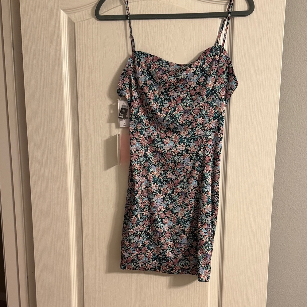 Sunday Best Floral Mini Dress - Pink and Blue